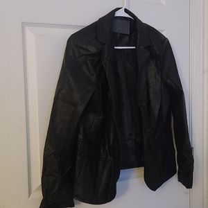 Black leather jacket